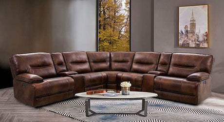 Louella Brown Power Sectional - Ornate Home