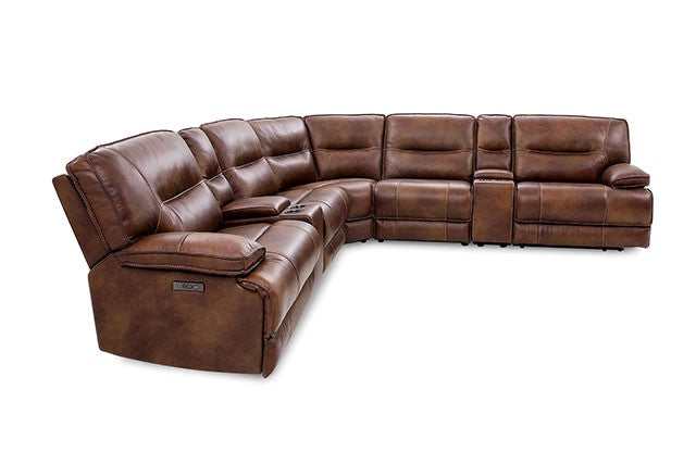 Louella Brown Power Sectional - Ornate Home
