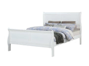 Louis Philip White Full Sleigh Bed w/ Gateway Mattress & Box Spring - Ornate Home