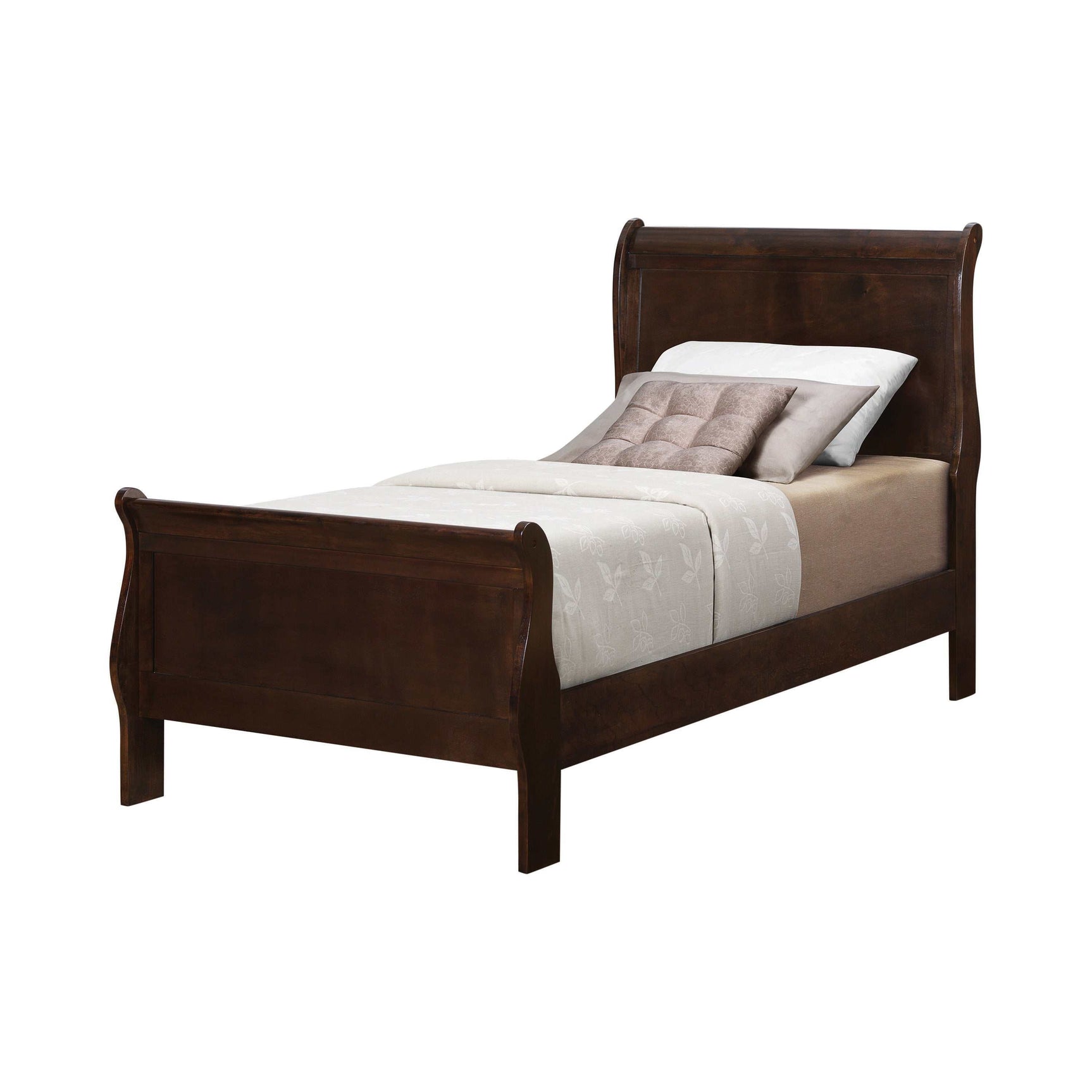 Louis Philippe Cappuccino Twin Panel Bed - Ornate Home