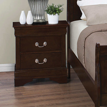 Louis Philippe Cappuccino Twin Panel Bedroom Set / 5pc - Ornate Home