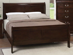 Louis Philippe Warm Brown 4pc Full Bedroom Set - Ornate Home