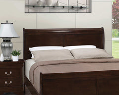 Louis Philippe Warm Brown 4pc Full Bedroom Set - Ornate Home