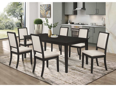 Louise Black / Cream 5 Pc Dining Set - Ornate Home