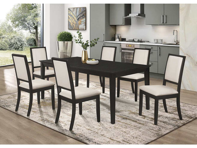 Louise Black / Cream 5 Pc Dining Set - Ornate Home