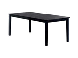 Louise Black Rectangular Dining Table w/ Extension Leaf - Ornate Home