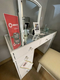 Louise White Vanity Set - Ornate Home
