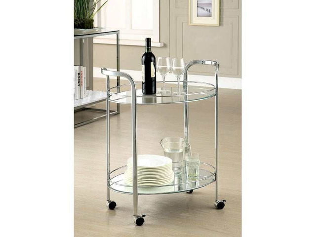 Loule Chrome Serving Cart - Ornate Home