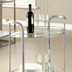 Loule Chrome Serving Cart - Ornate Home