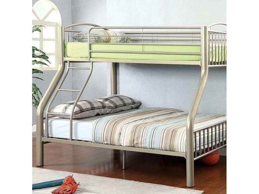Lovia Metallic Gold Twin/Full Bunk Bed - Ornate Home