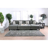 Lowry Gray Sectional & Ottoman - Ornate Home