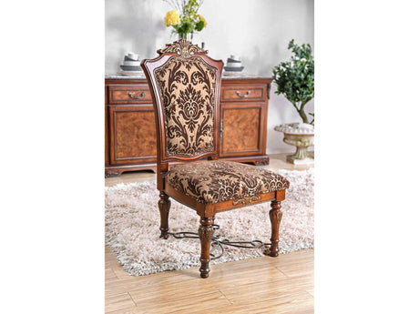 Lucie Brown Cherry Dining Chair (Set of 2) - Ornate Home