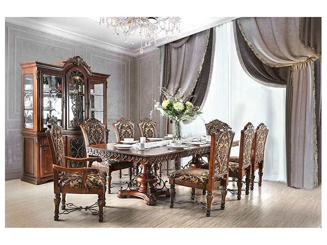 Lucie Brown Cherry Dining Table - Ornate Home