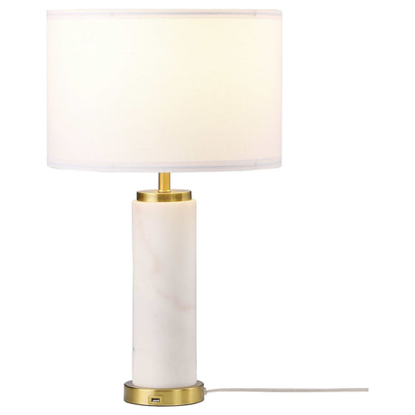 Lucius White / Gold Table Lamp - Ornate Home