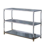 Ludvig Chrome & Clear Sofa Table - Ornate Home