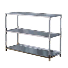 Ludvig Chrome & Clear Sofa Table - Ornate Home
