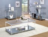 Ludvig Chrome & Clear Sofa Table - Ornate Home