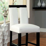 Luminar Black & White Counter Ht. Chair (Set of 2) - Ornate Home