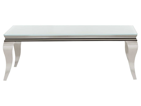 Luna Whie / Chrome Coffee Table - Ornate Home