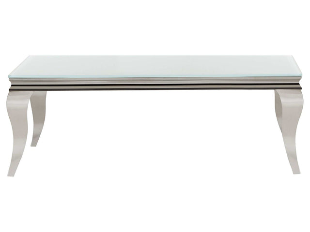 Luna Whie / Chrome Coffee Table - Ornate Home