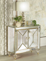 Lupin Mirror / Champagne Accent Cabinet - Ornate Home