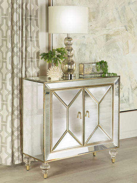 Lupin Mirror / Champagne Accent Cabinet - Ornate Home