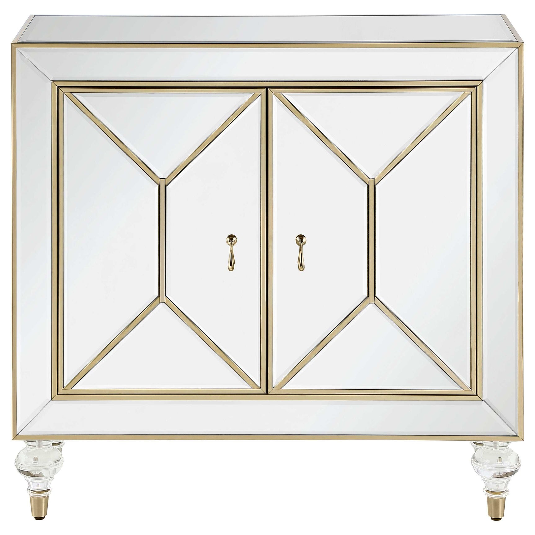 Lupin Mirror / Champagne Accent Cabinet - Ornate Home