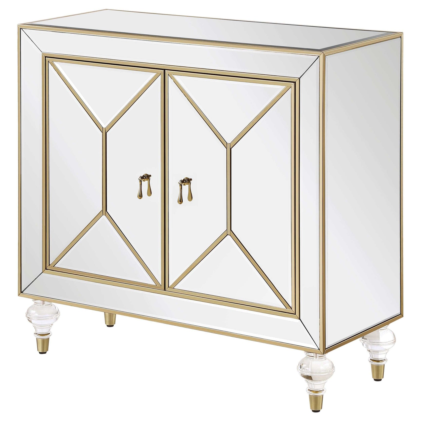 Lupin Mirror / Champagne Accent Cabinet - Ornate Home