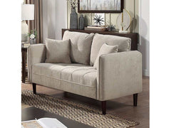 Lynda Light Gray Loveseat w/ Pillows - Ornate Home