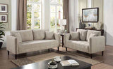 Lynda Light Gray Loveseat w/ Pillows - Ornate Home