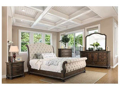 Lysandra Rustic Natural Tone/Beige Queen Bed - Ornate Home
