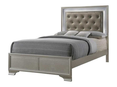 Lyssa Champagne Full Panel Bed - Ornate Home