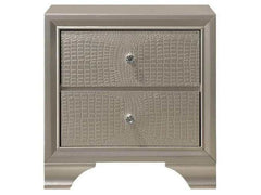 Lyssa Champagne Nightstand - Ornate Home