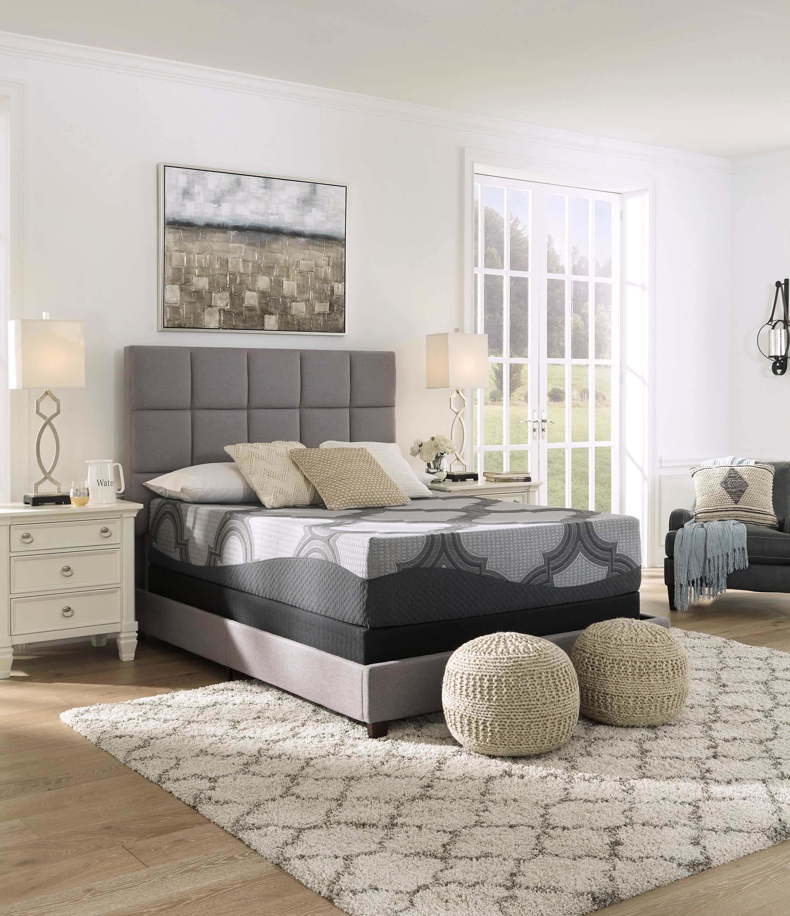 1100 Series Gray Queen Firm Mattress - Ornate Home