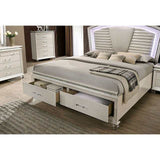 Maddie Pearl White/White Queen Bed - Ornate Home