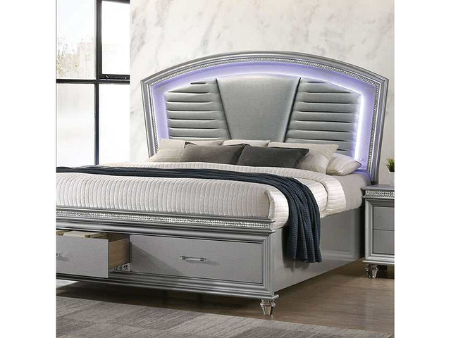 Maddie Silver California King Bed - Ornate Home