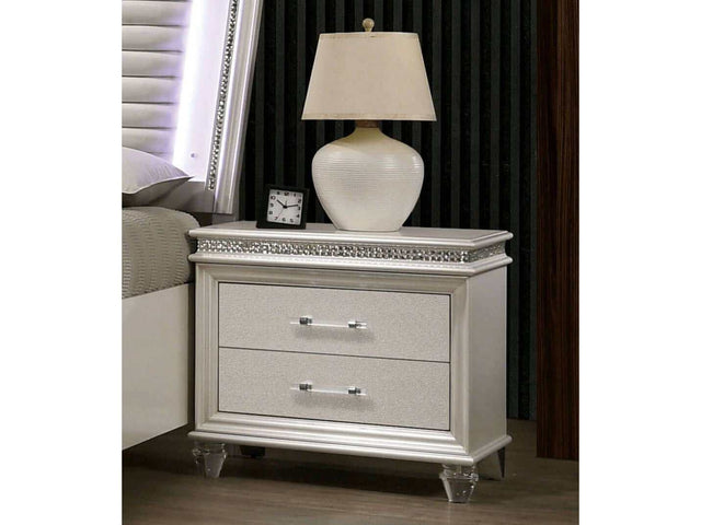 Maddie Silver Nightstand - Ornate Home