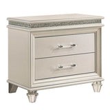 Maddie Silver Nightstand - Ornate Home