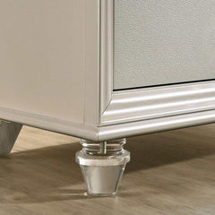 Maddie Silver Nightstand - Ornate Home