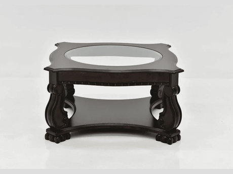 Madison Brown Wood Coffee Table with Casters - Ornate Home