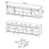 Madra Dark Pine 79" Tv Stand - Ornate Home