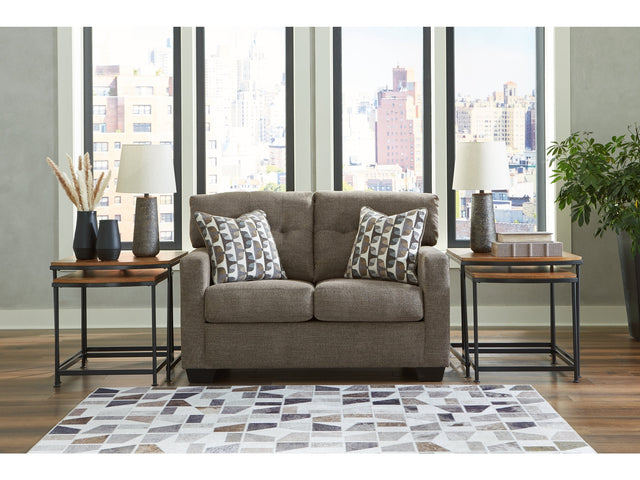 Mahoney Chocolate Loveseat - Ornate Home