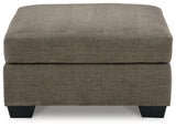 Mahoney Chocolate Oversized Accent Ottoman - Ornate Home