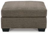 Mahoney Chocolate Oversized Accent Ottoman - Ornate Home