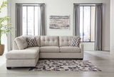 Mahoney Pebble 2pc Sectional Full Sleeper Sofa w/ LAF Chaise - Ornate Home