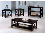 Maisy Deep Merlot 3pc Coffee Table Set - Ornate Home