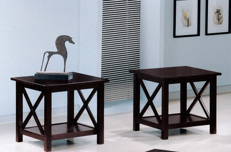 Maisy Deep Merlot 3pc Coffee Table Set - Ornate Home