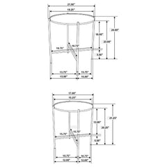 Malka Dark Brown / Gold 2 Pc Nesting Table - Ornate Home