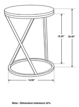 Malthe White Marble / Antique Gold Side Table - Ornate Home