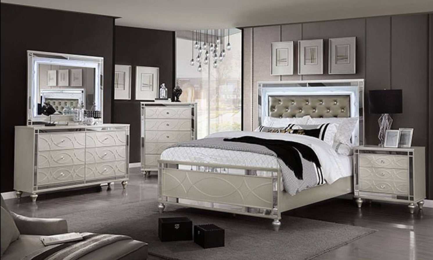 Manar Silver Chest - Ornate Home